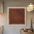 HOLMAN ART Umbra – Textured Abstract Square Brown Oil Painting - image 2