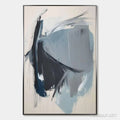 HOLMAN ART Azure Depths – Abstract Minimalist Blue and Grey Oil Painting - image 1