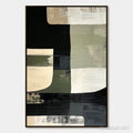 HOLMAN ART Structured Forms – Minimalist Abstract Block Oil Painting - image 1