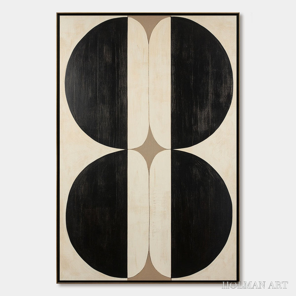 HOLMAN ART Symmetry – Minimalist Geometric Abstract Oil Painting - image 1
