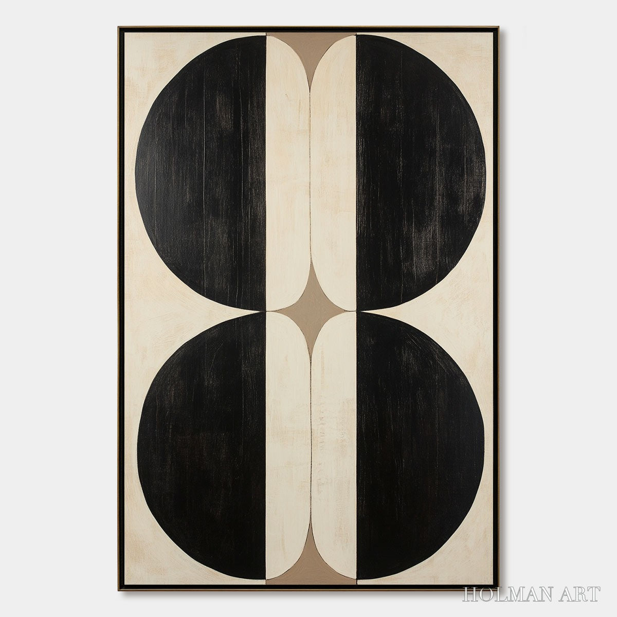 HOLMAN ART Symmetry – Minimalist Geometric Abstract Oil Painting - image 1