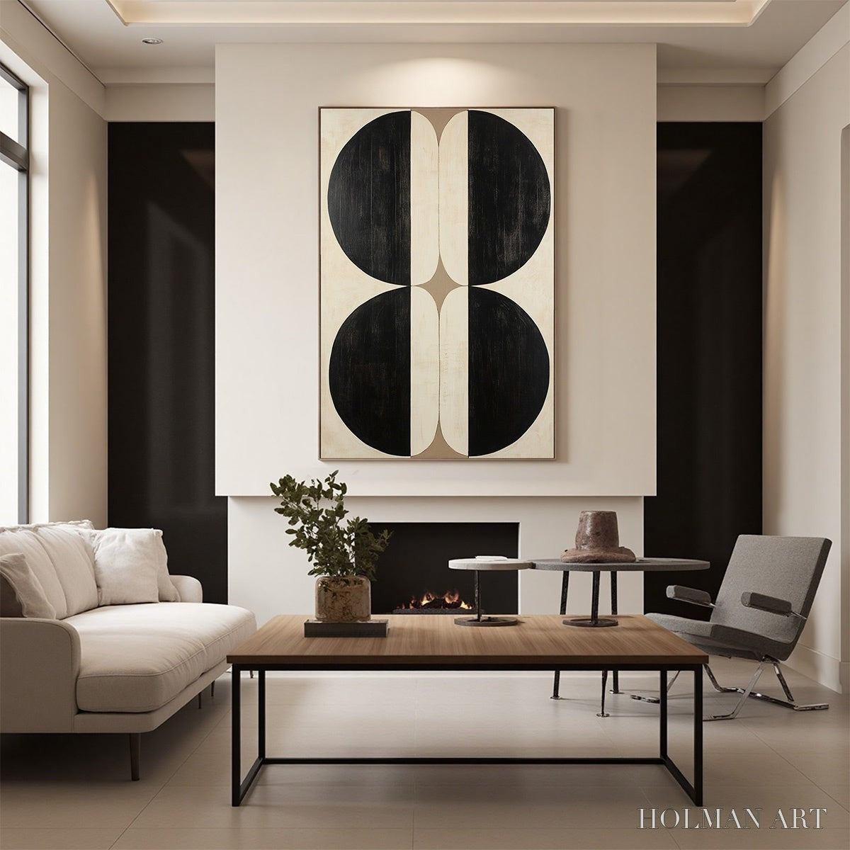 HOLMAN ART Symmetry – Minimalist Geometric Abstract Oil Painting - image 2
