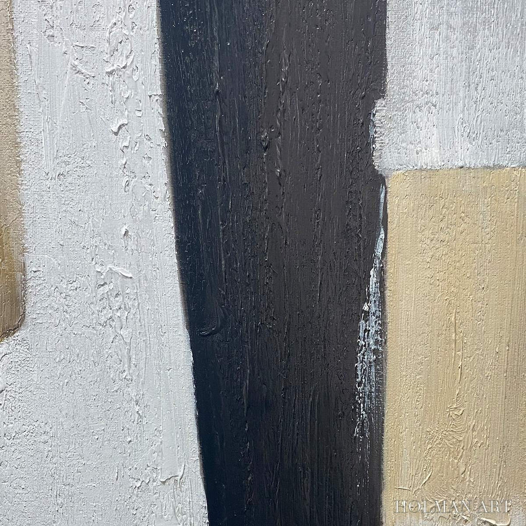 HOLMAN ART Structured Calm – Textured Minimalist Abstract Oil Painting - image 3
