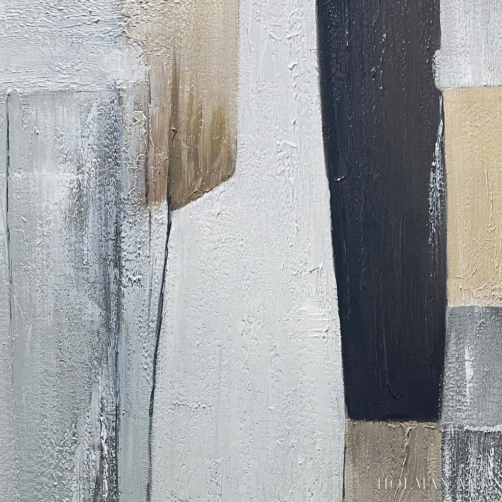 HOLMAN ART Structured Calm – Textured Minimalist Abstract Oil Painting - image 6