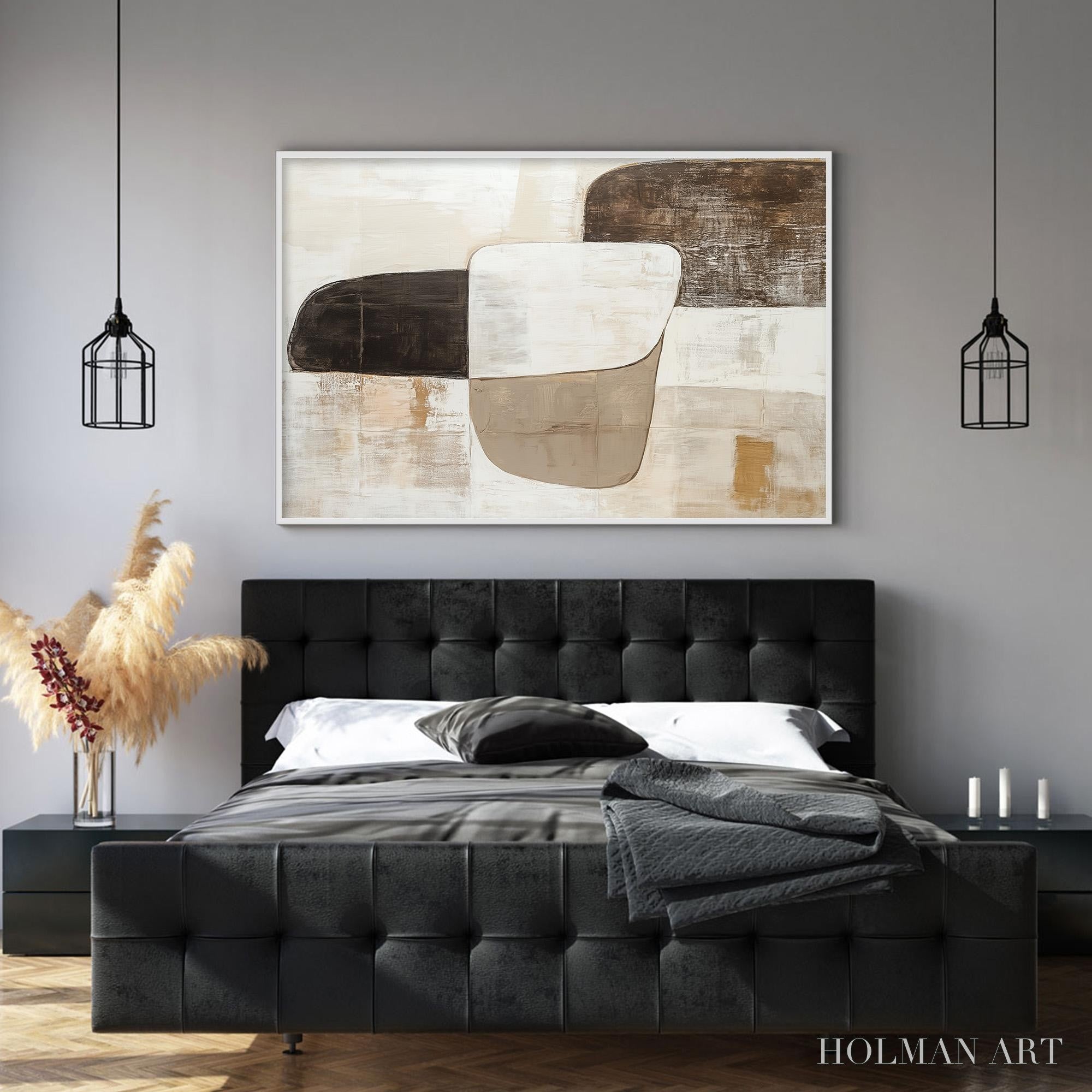HOLMAN ART Earthen Forms – Textured Minimalist Abstract Oil Painting - image 4