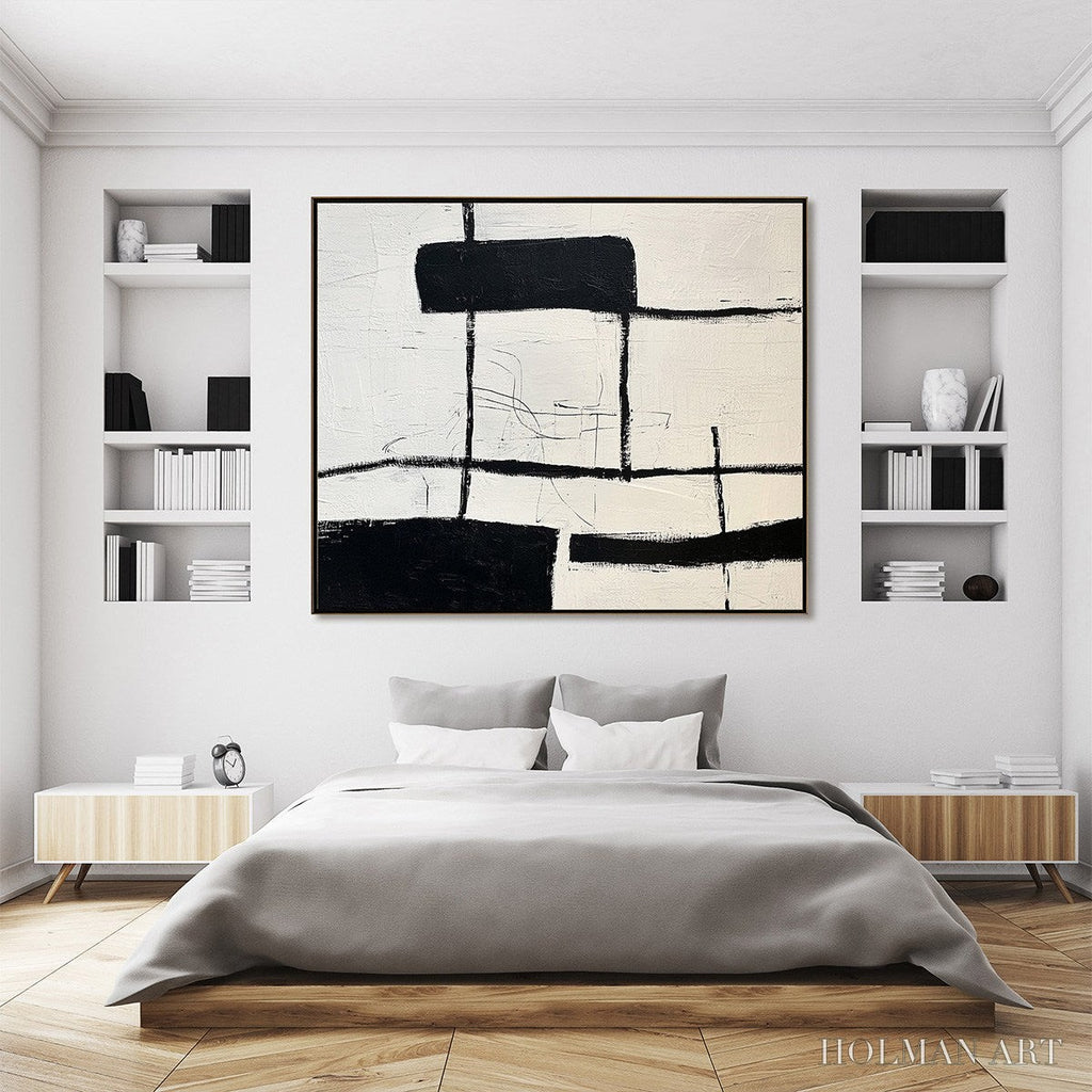 HOLMAN ART Intersection – Textured Minimalist Abstract Oil Painting - image 3