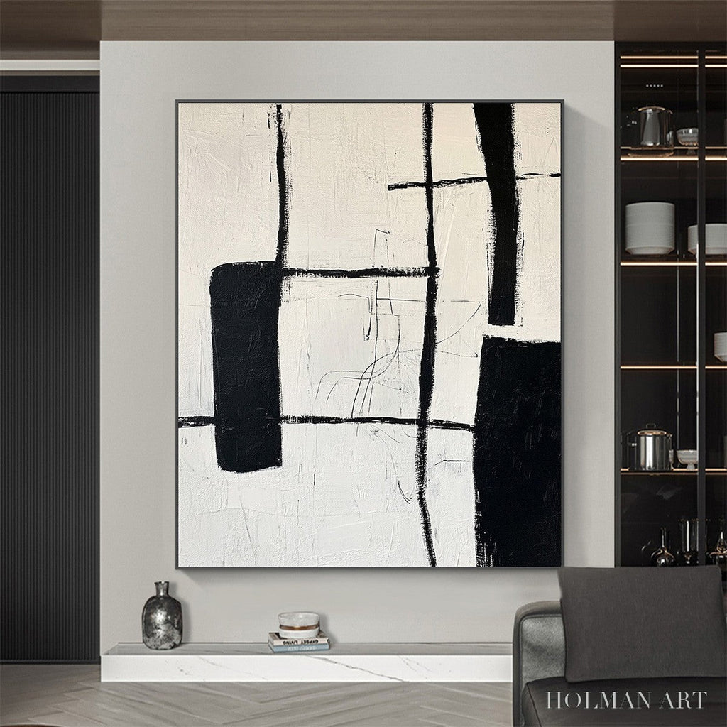 HOLMAN ART Intersection – Textured Minimalist Abstract Oil Painting - image 5