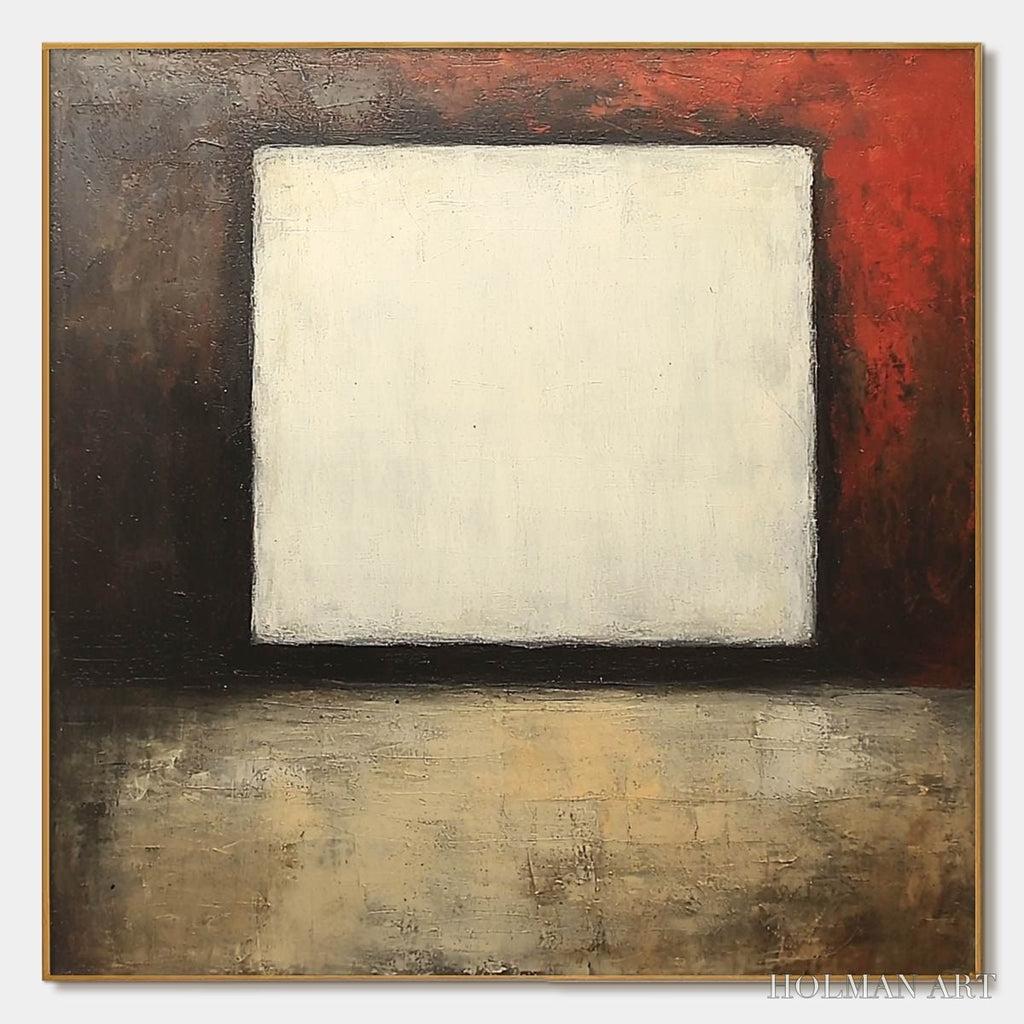 HOLMAN ART Void – Minimalist Abstract Oil Painting with White Square - image 1