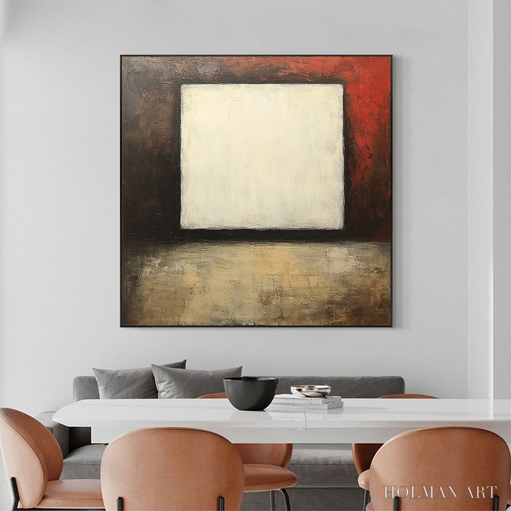 HOLMAN ART Void – Minimalist Abstract Oil Painting with White Square - image 2