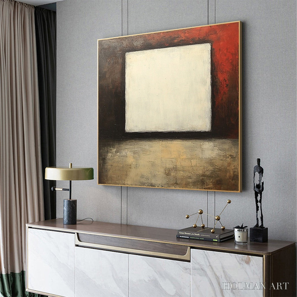 HOLMAN ART Void – Minimalist Abstract Oil Painting with White Square - image 3