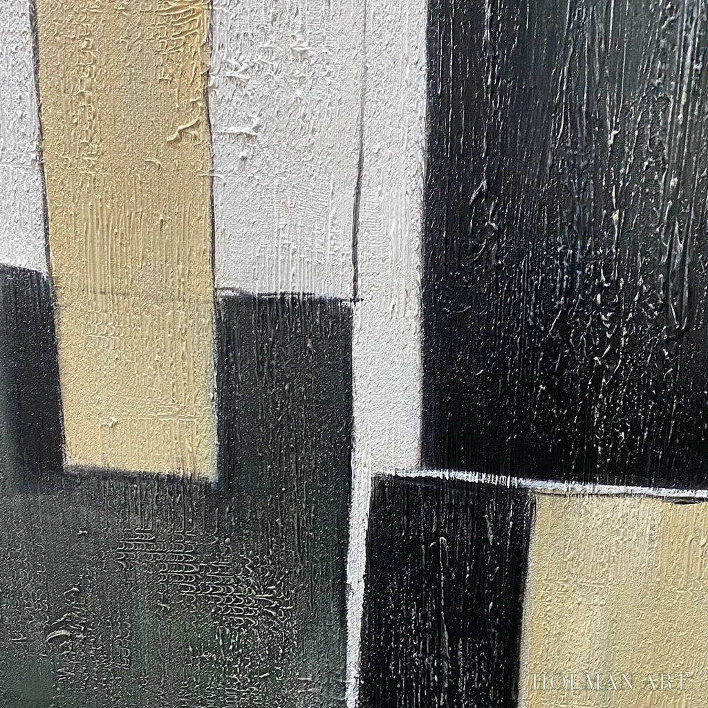HOLMAN ART Contrast – Abstract Geometric Oil Painting - image 3