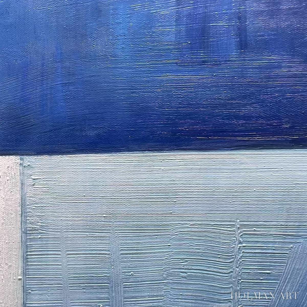 HOLMAN ART Blue Harmony – Minimalist Geometric Abstract Acrylic Painting - image 3