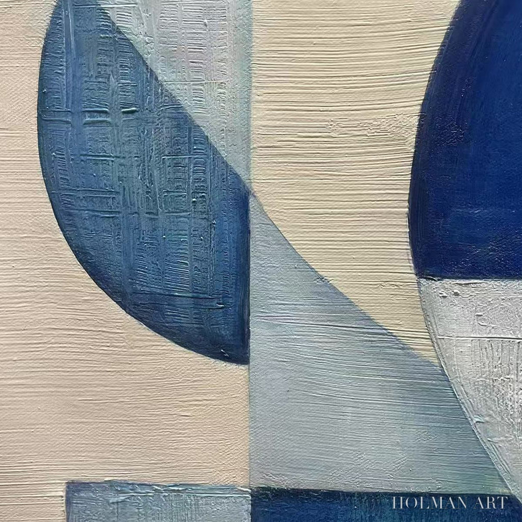 HOLMAN ART Blue Harmony – Minimalist Geometric Abstract Acrylic Painting - image 6