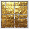 HOLMAN ART Golden Grid – Textured Minimalist Abstract Oil Painting in Gold - image 1