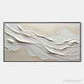 HOLMAN ART White Sands – Textured Abstract Oil Painting in White - image 1