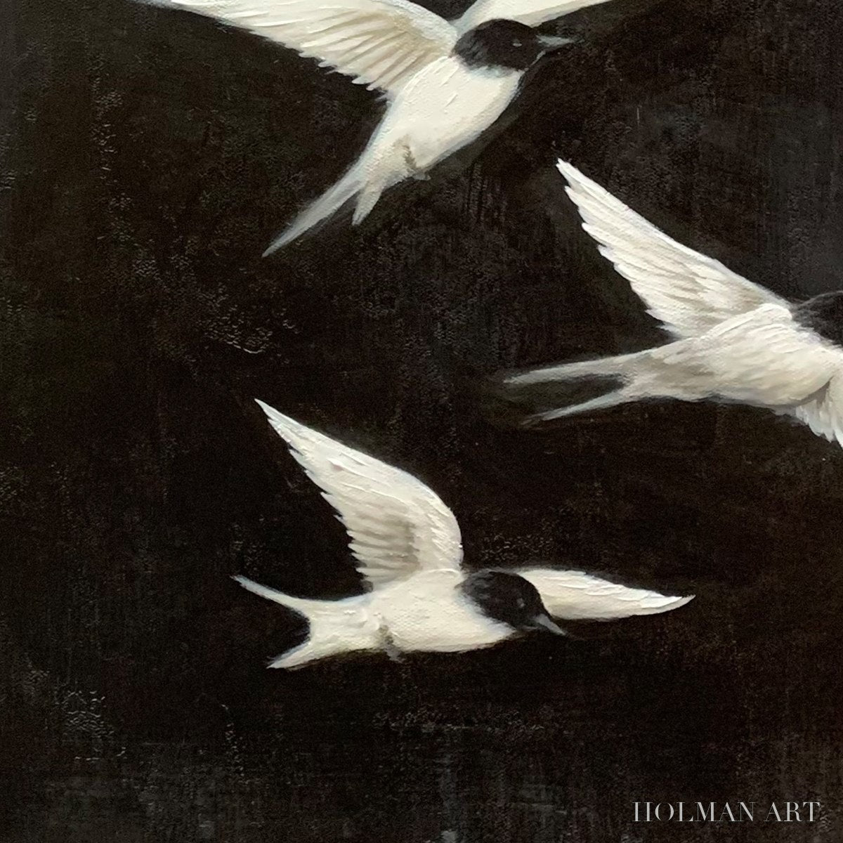 HOLMAN ART Flight – Minimalist Birds in Flight Oil Painting - image 5