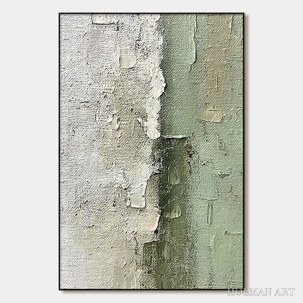 HOLMAN ART Serene Simplicity – Textured Minimalist Abstract Oil Painting - image 1