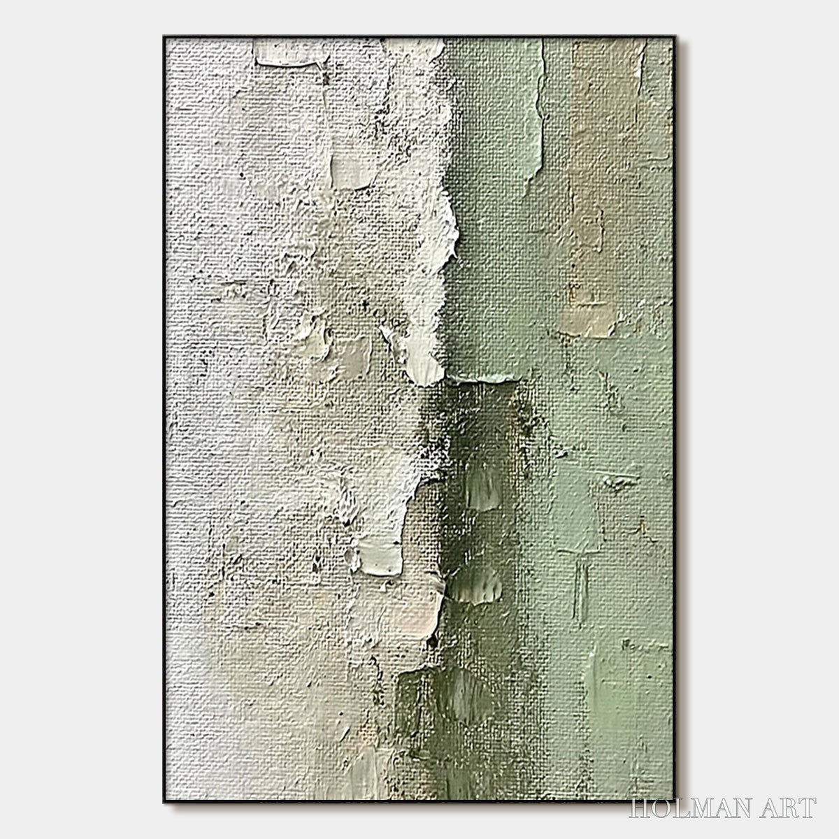 HOLMAN ART Serene Simplicity – Textured Minimalist Abstract Oil Painting - image 1