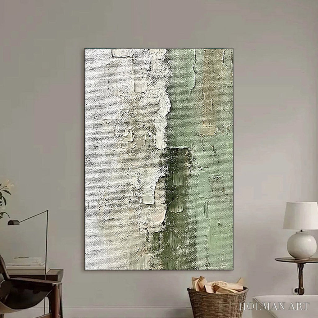 HOLMAN ART Serene Simplicity – Textured Minimalist Abstract Oil Painting - image 2