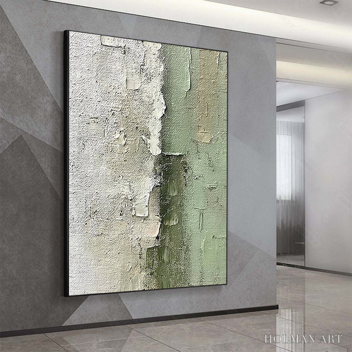 HOLMAN ART Serene Simplicity – Textured Minimalist Abstract Oil Painting - image 4