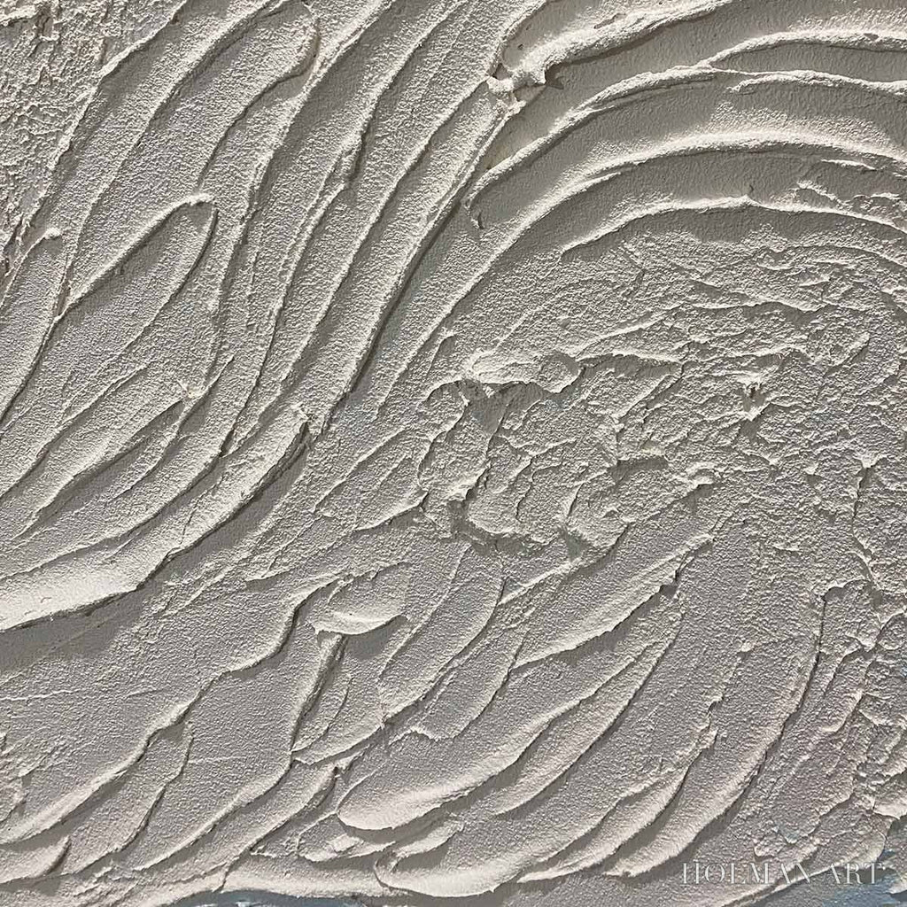 HOLMAN ART Whispers of White – Textured Minimalist Oil Painting - image 3