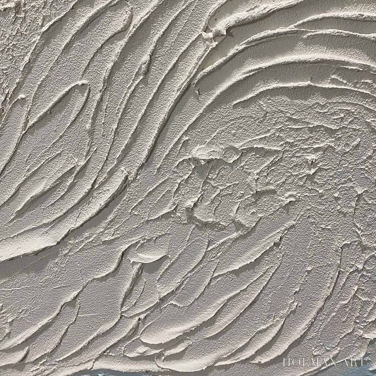 HOLMAN ART Whispers of White – Textured Minimalist Oil Painting - image 3