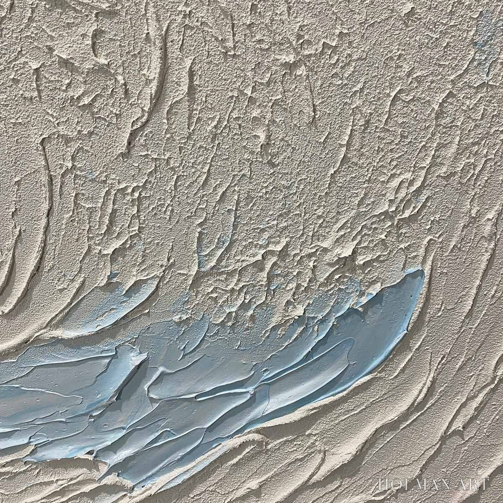 HOLMAN ART Whispers of White – Textured Minimalist Oil Painting - image 5