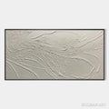 HOLMAN ART Whispering Winds – White Beige Textured Abstract Oil Painting - image 1
