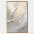 HOLMAN ART Serene Pathways – Minimalist Beige Textured Impasto Oil Painting - image 1