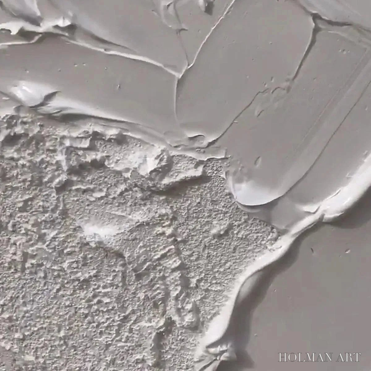 HOLMAN ART White Texture – Textured Abstract Painting, White , Vertical Canvas, Minimalist Decor - image 3