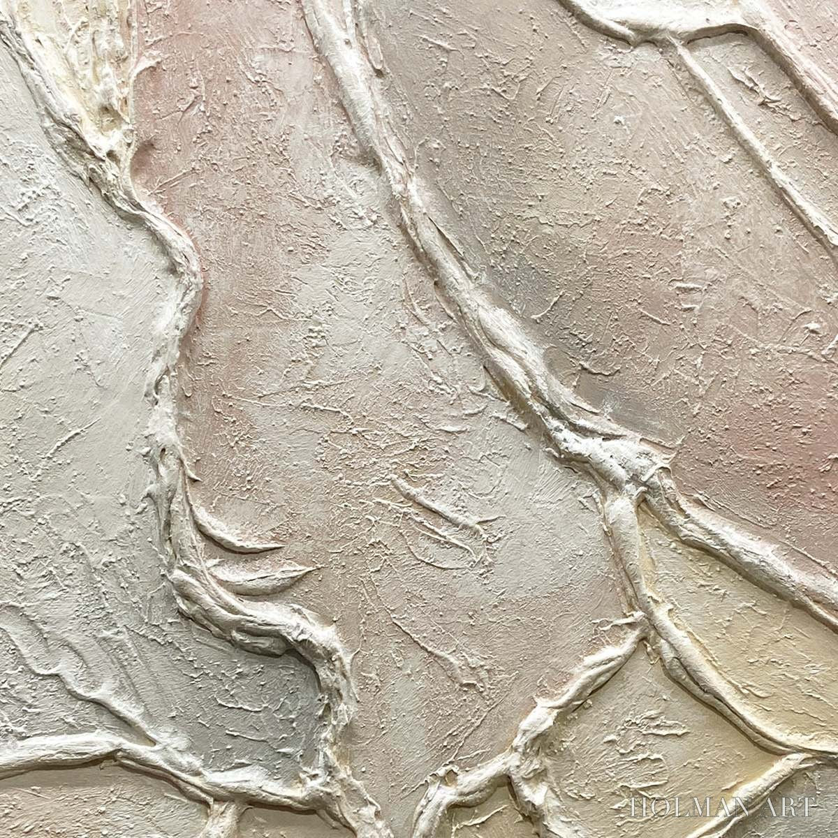 HOLMAN ART Serene Textures – Textured Abstract Painting, Neutral Beige , Vertical Canvas, Minimalist Decor - image 3