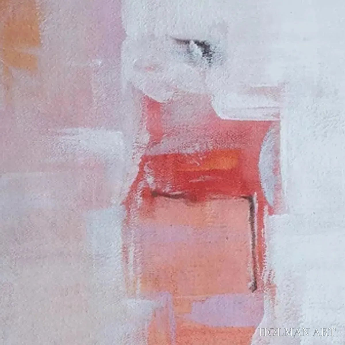 HOLMAN ART Blushing Dawn – Pink Abstract Painting, Textured , Vertical Canvas, Minimalist Decor - image 3