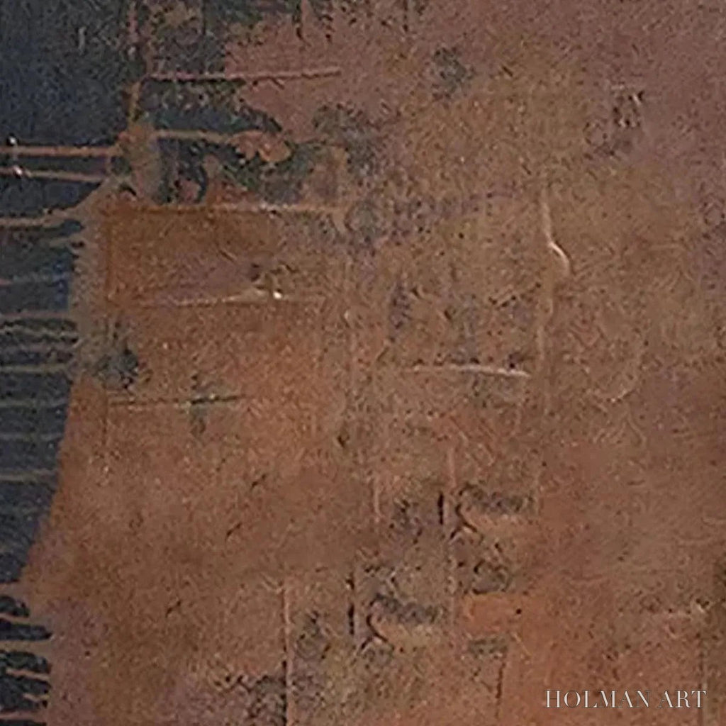 HOLMAN ART Rustic Texture – Textured Abstract Painting in Brown - image 3