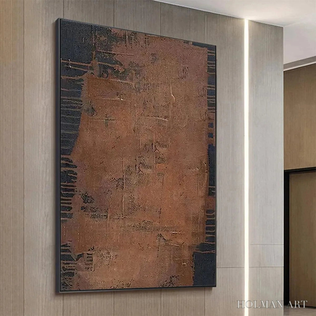 HOLMAN ART Rustic Texture – Textured Abstract Painting in Brown - image 5