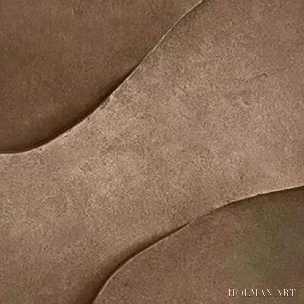 HOLMAN ART Brown Texture Duo – Set of 2 Textured Abstract Paintings in Brown - image 6