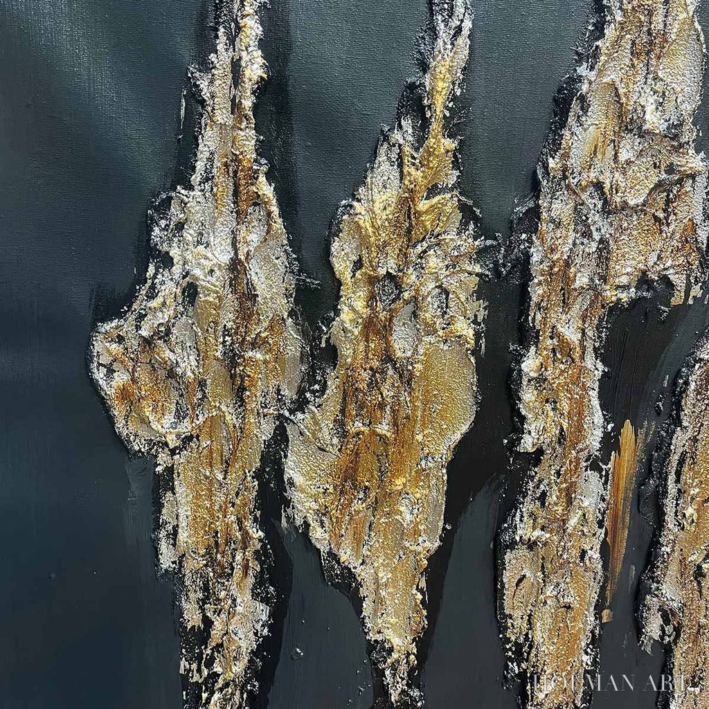 HOLMAN ART Black and Gold Texture – Textured Abstract Painting - image 6