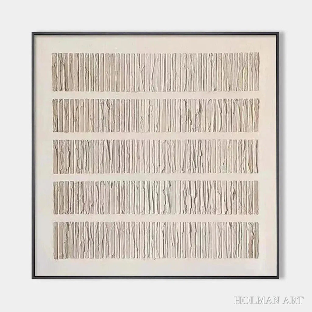 HOLMAN ART Textured Beige – Minimalist Textured Painting - image 1