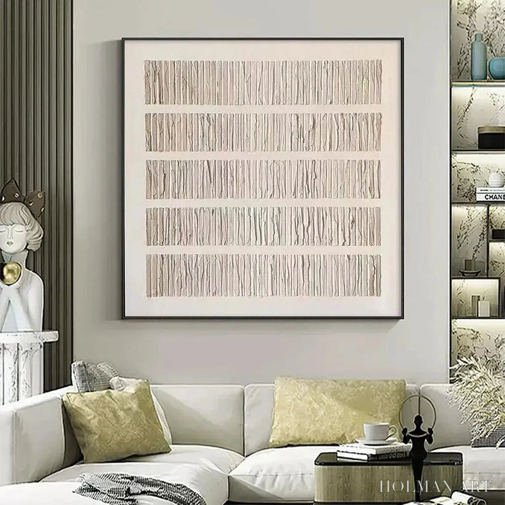 HOLMAN ART Textured Beige – Minimalist Textured Painting - image 2
