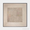 HOLMAN ART Beige Grid – Minimalist Textured Painting in Beige - image 1