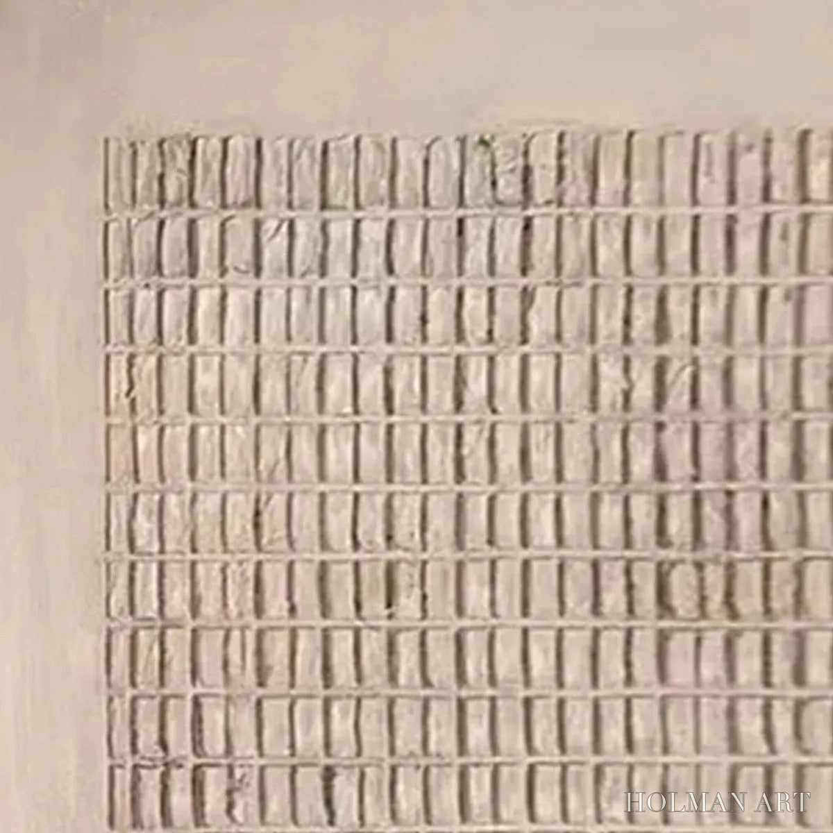 HOLMAN ART Beige Grid – Minimalist Textured Painting in Beige - image 3