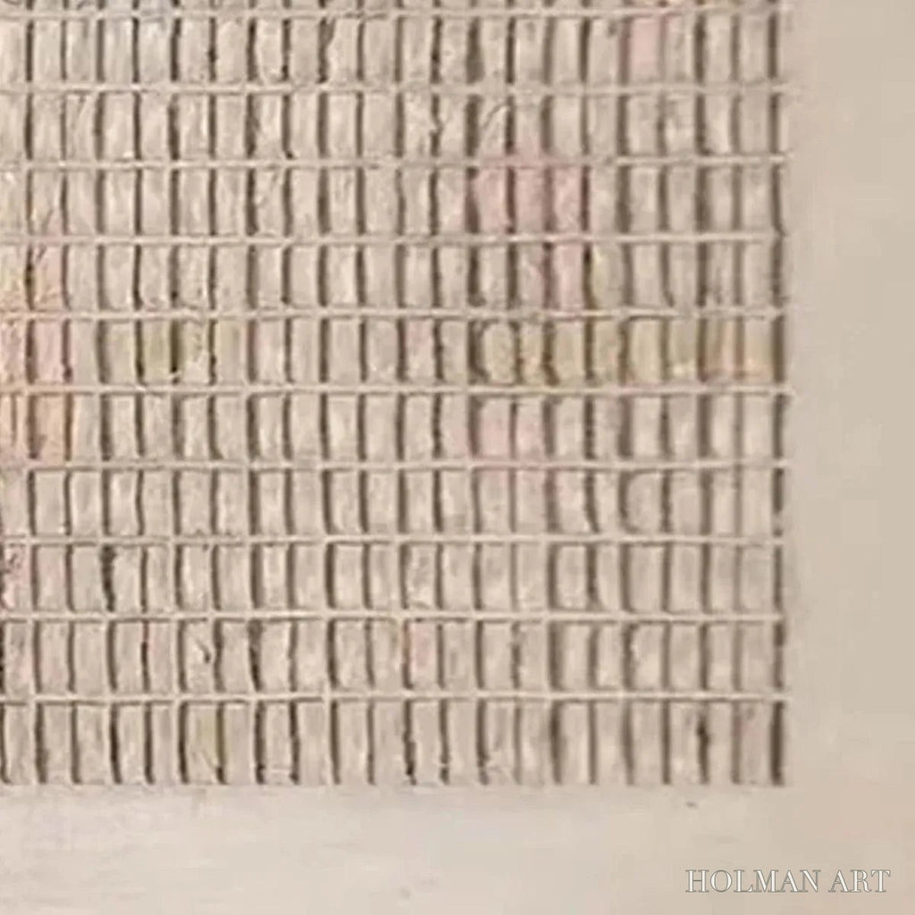 HOLMAN ART Beige Grid – Minimalist Textured Painting in Beige - image 6