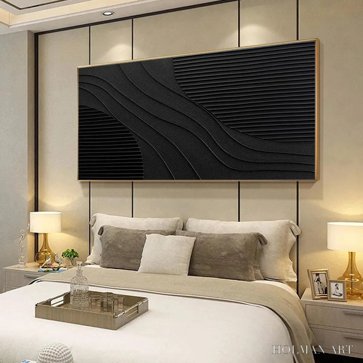 HOLMAN ART Black Texture – Minimalist Textured Painting in Black - image 3