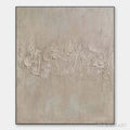 HOLMAN ART Textured Beige Abstract – Minimalist Textured Painting, Square - image 1