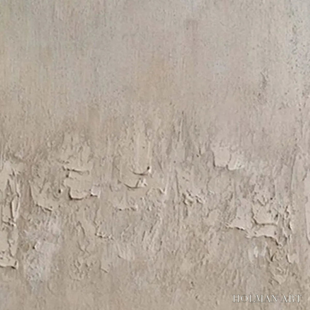 HOLMAN ART Textured Beige Abstract – Minimalist Textured Painting, Square - image 3