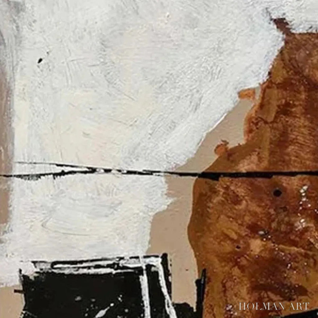 HOLMAN ART Brown & White Abstract Diptych – Abstract Painting Set of 2, Vertical - image 6