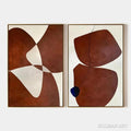 HOLMAN ART Brown Abstract Diptych – Abstract Painting Set of 2, Vertical - image 1