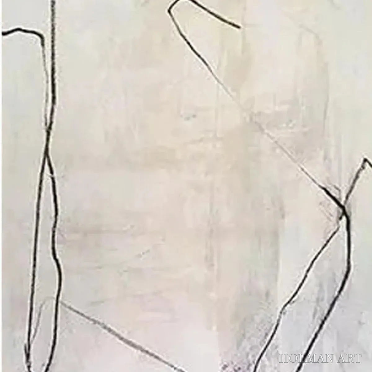 HOLMAN ART Minimalist Abstract Diptych – Beige Abstract Painting Set of 2 - image 3