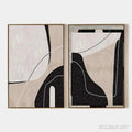 HOLMAN ART Abstract Minimalist Diptych – Abstract Painting Set of 2, Vertical - image 1