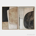 HOLMAN ART Abstract Geometric Diptych – Abstract Painting Set of 2, Vertical - image 1