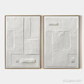 HOLMAN ART White Textured Vertical Diptych – Minimalist Textured Painting Set of 2, Vertical - image 1